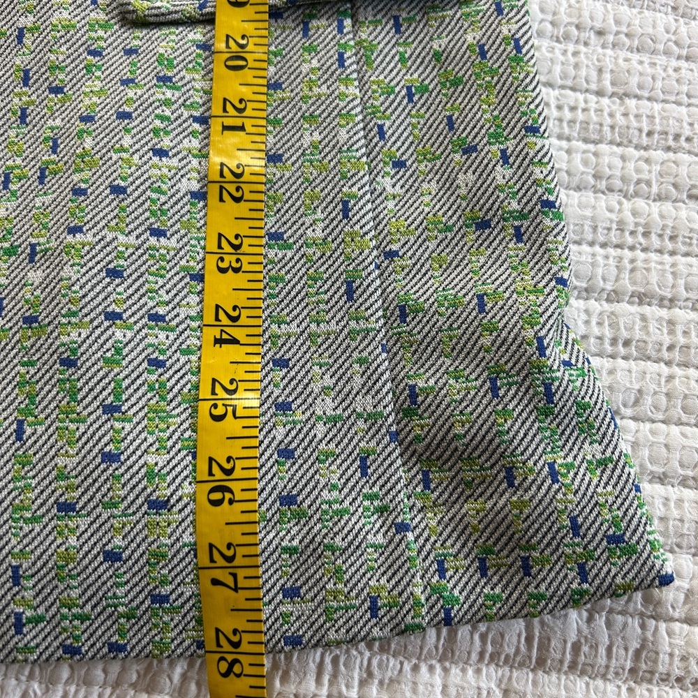CAbi Women's Presentations Blue&Green Textured Blazer Size M 90s Bold Colors - Picture 8 of 11